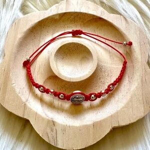 Handmade St. Benedict Medal Adjustable Red String Bracelet